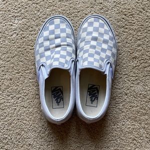 light purple/grey checkered vans